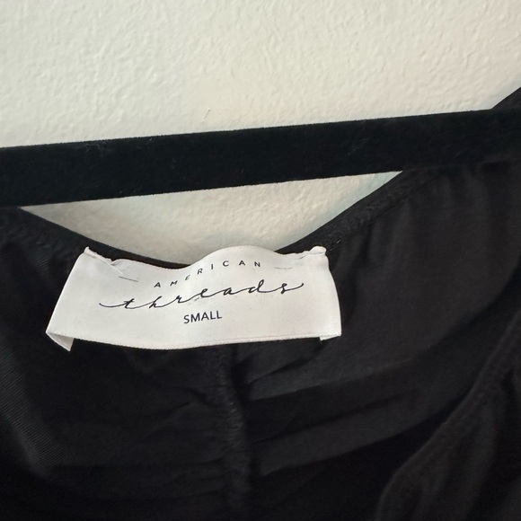 American Threads Black Rouched Long Sleeve Bodysuit Womens Size S - Picture 4 of 4